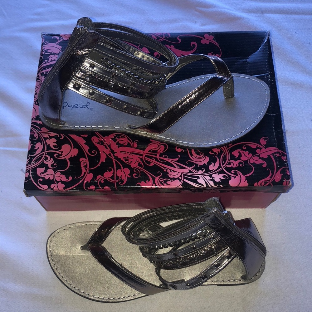 Pewter Qupid Athena Sandals